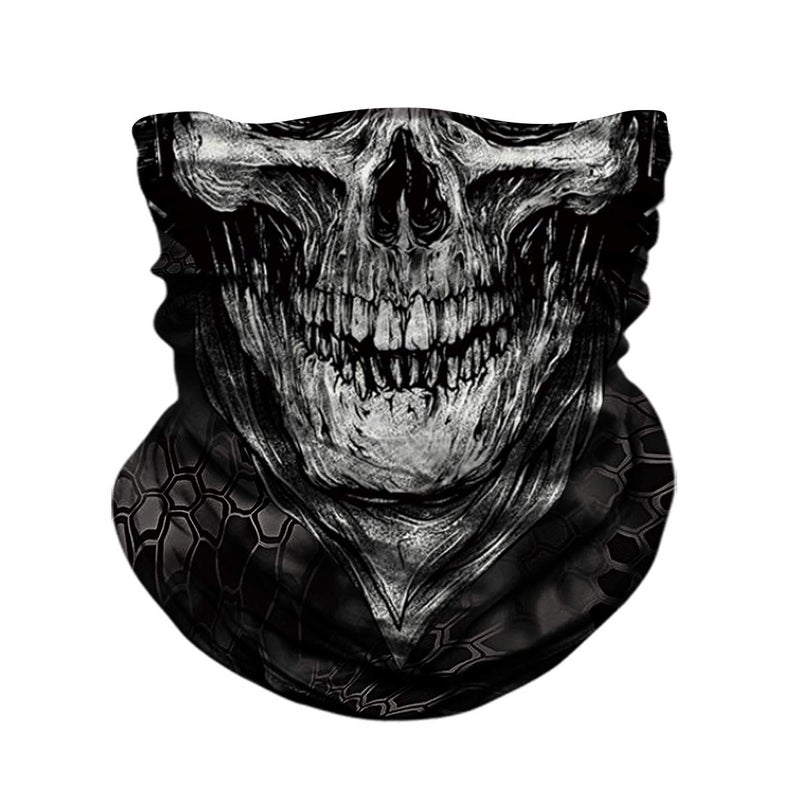 M-YOUNG Skull Face Sun Mask Half,Bandanas,Neck Gaiter, Headwear, Headband for Fishing, Hunting,Yard Work - Image 1